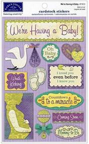 img 1 attached to 👶 KAREN FOSTER Design Scrapbooking Sticker Sheet - We're Having a Baby! Acid and Lignin Free