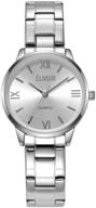 womens stainless analog numerals diameter logo