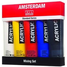 img 1 attached to 🎨 Набор красок Amsterdam Acrylic Standard Series - 5x120мл: Незаменимый для художников!