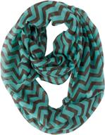 chevron infinity loop scarf brown logo