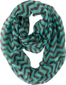 img 1 attached to Chevron Infinity Loop Scarf Brown