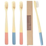 🌱 eco-friendly bamboo toothbrushes (pack of 4) – biodegradable, bpa free, soft natural bristles for gingivitis and sensitive teeth – recyclable toothbrush for men and women by laboos logo