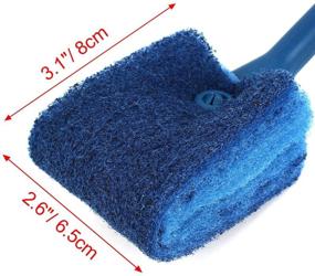 img 2 attached to 🧽 uxcell Aquarium Cleaning Kit: 32cm Long Blue Sponge Brush for Efficient Soiling Removal