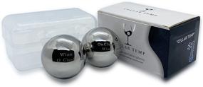 img 4 attached to Cellar Temp Wine Chilling Spheres - Keep Your Wine Cold, No Dilution - Ideal Gift for Wine Lovers - Wine Accessory for Rose, White, or Red Wine (Silver)