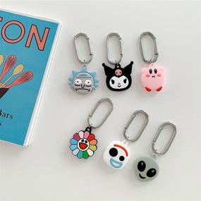 img 3 attached to 🔑 Forky Silicone Case for AirTag Finder: 3D Cartoon Animal Fashion Character, Anti-Scratch Protective Skin Cover with Keychain - Compatible with AirTags 2021