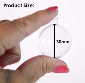 img 1 attached to 🎄 Premium Quality Patty Both 30mm Clear Plastic Acrylic Fillable Ball Ornament - Set of 24