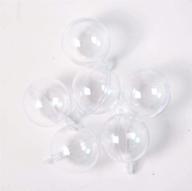 🎄 premium quality patty both 30mm clear plastic acrylic fillable ball ornament - set of 24 логотип