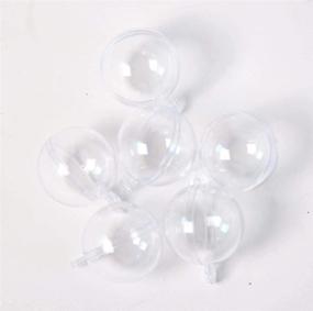 img 2 attached to 🎄 Premium Quality Patty Both 30mm Clear Plastic Acrylic Fillable Ball Ornament - Set of 24