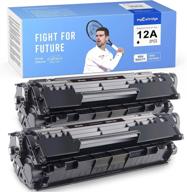 🖨️ mycartridge compatible toner cartridges - hp 12a q2612a replacement - laserjet 1020 1010 1012 1018 1022 series - 3015 3030 3050 3055 3020 1022n 3052 m1005 m1319f mfp - extra black (2-pack) logo