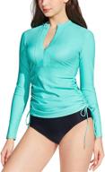 tsla womens sleeve rashguard swimsuit women's clothing logo
