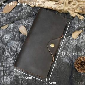 img 3 attached to 🧍 Genuine Leather Wallet for Men - Engraved Accessories by LUUFAN