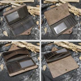 img 1 attached to 🧍 Genuine Leather Wallet for Men - Engraved Accessories by LUUFAN