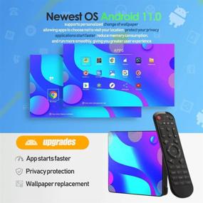 img 2 attached to 📺 X10 Android 11.0 TV Box - RK3318 Quad-Core, 4GB RAM, 32GB ROM - Smart TV Box for 3D 4K Streaming. Supports Dual WiFi (2.4GHz/5.8GHz), BT 4.1, 100M Ethernet - Enhance your video streaming experience.