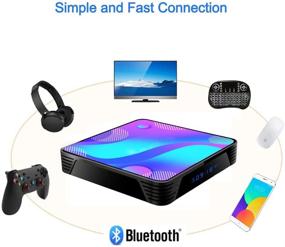 img 1 attached to 📺 X10 Android 11.0 TV Box - RK3318 Quad-Core, 4GB RAM, 32GB ROM - Smart TV Box for 3D 4K Streaming. Supports Dual WiFi (2.4GHz/5.8GHz), BT 4.1, 100M Ethernet - Enhance your video streaming experience.