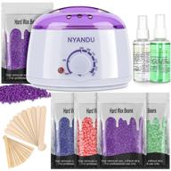 🔥 waxing kit for women and men - nyandu wax warmer for hair removal with 17.6 oz wax beads (5 packs) - hardcore wax kit for coarse hair on facial, eyebrows, legs, armpits, bikini, and brazilian - professional home wax machine logo