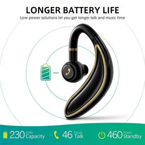 img 1 attached to 🎧 Timmkoo S60 Gold Bluetooth Earpiece for Cell Phone - Single Ear Hands-Free Wireless Headset with Mic Apt-X CVC8.0 for iPhone, Samsung, Android, PC, Laptop, Tablet, TVs