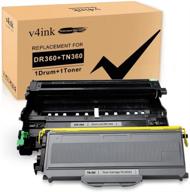 v4ink compatible toner & drum replacement set for brother tn360 toner + dr360 drum: dcp-7030, dcp-7040, hl-2140, hl-2150n, hl-2170w, mfc-7340, mfc-7840w, 7440n, mfc-7345n printer logo