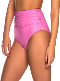 img 4 attached to 👙 RELLECIGA Waisted Covered Control Bikini: Optimal Coverage for Women's Clothing and Swimsuits/Cover Ups