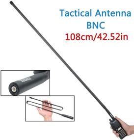 img 2 attached to 📻 ABBREE 42.5-Inch Foldable Tactical Dual Band Antenna for 2m/70cm - Compatible with ICOM, Kenwood, Cobra, Midland, Uniden Two Way Radio