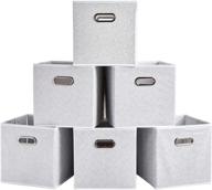 6 pack of durable shaco white folding storage cubes with rose pattern – enhancing your space logo