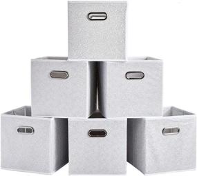 img 4 attached to 6 Pack of Durable SHACO White Folding Storage Cubes with Rose Pattern – Enhancing Your Space