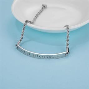 img 2 attached to Arifoo Personalized Inspirational Bracelets for Women - Mantra Cuff Bangle Encouragement Gift for Her