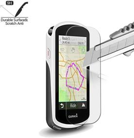 img 1 attached to Премиальный 4-пакет закаленных стеклянных защитных экранов для Garmin Edge 1030 - 0,3 мм, твердость 9H, устойчивость к царапинам от AKWOX