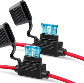 img 2 attached to MGI SpeedWare 14AWG Inline Fuse Holder Harness with 15AMP ATC ATO Blade Fuse - 2 Pack