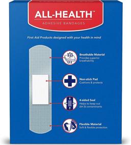 img 3 attached to 🩹 All Health Sheer Adhesive Bandages, 3/4 in x 3 in, 160 ct - Extra Large Comfortable Protection for First Aid and Wound Care: Ultimate Painless Healing Solution