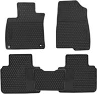 🚗 custom fit full black rubber car floor mats for honda accord 10th gen 2018-2021, hd-mart auto liner mats – heavy duty, all weather protection, odorless logo