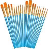 набор кистей soucolor round pointed tip acrylic paint brushes для художников: идеально подходит для акриловой живописи, масла, акварели, холстов, камней, тела, лица, ногтей, хэллоуинской тыквы, керамических ремесел - наборы логотип