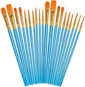 img 4 attached to Набор кистей Soucolor Round Pointed Tip Acrylic Paint Brushes для художников: идеально подходит для акриловой живописи, масла, акварели, холстов, камней, тела, лица, ногтей, хэллоуинской тыквы, керамических ремесел - наборы