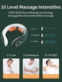 img 2 attached to 🔥 Ultimate Neck Pain Relief: Smart Electric Pulse Massager with Heat - Trigger Point Deep Tissue Massage for Women and Men - Portable, Intelligent Muscle Relaxation Gift