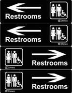 enhanced accessibility: restrooms directional wheelchair for restaurants & supermarkets logo