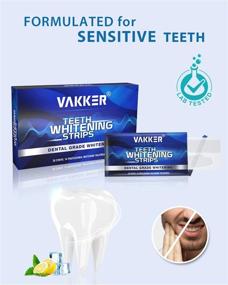 img 1 attached to 🦷 VAKKER 28 Несенситив Стрип-комплект для отбеливания зубов - Быстрый результат, отбеливатель за 30 минут для отбеливания зубов, до 10 оттенков белее. Удаляет пятна от кофе и курения