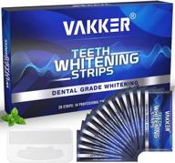 🦷 vakker 28 non-sensitive teeth whitening strip kit - fast-result, 30 min whitener for tooth whitening, up to 10 shades whiter. remove coffee & smoking stains logo