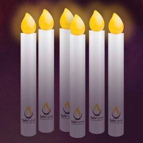 img 3 attached to Box of 25 SafeFlame Flickering Hand Held LED Candles with Batteries - Easy On/Off Switch - Amber Flame - Ideal for Candlelight Service