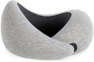 🌟 ортопедическая подушка ostrichpillow go - идеальная роскошь из памяти пены для путешествий на самолете, в машинах и поддержки шеи - один размер, серый логотип