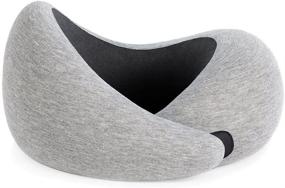 img 4 attached to 🌟 Ортопедическая подушка Ostrichpillow Go - идеальная роскошь из памяти пены для путешествий на самолете, в машинах и поддержки шеи - один размер, серый