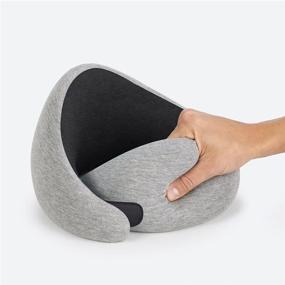 img 3 attached to 🌟 Ортопедическая подушка Ostrichpillow Go - идеальная роскошь из памяти пены для путешествий на самолете, в машинах и поддержки шеи - один размер, серый