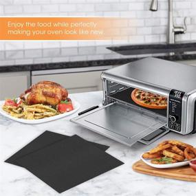 img 3 attached to 🍽️ AIEVE Air Fryer Oven Liners - 3 Pack Non-stick Baking Mats for Ninja Foodi SP101 SP201 SP301, Ninja Air Fry Oven, Toaster Oven, Microwave, Gas & Electric Ovens