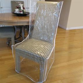 img 3 attached to 🛡️ Evelots Dining Room Chair Protector Set (4) - Clear, No Dust, Spill, Pet Hair, Pet Claws