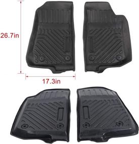 img 2 attached to Premium TPE All-Weather Floor Mats for Jeep Wrangler JL 2018-2021 & Gladiator JT 2020, Heavy Duty Black Floor Liners by JeCar