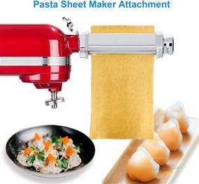 img 3 attached to 🍝 KitchenWin Pasta Maker Attachment Set: Perfectly Compatible with KitchenAid Stand Mixers - Includes Pasta Sheet Roller, Spaghetti Cutter, Fettuccine Cutter Accessories, and Cleaning Brush