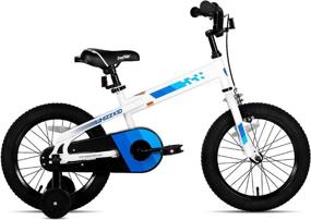 img 3 attached to 🚲 JOYSTAR Whizz Kids Bike with Training Wheels for Boys and Girls, Ages 2-9, 12 14 16 18 Toddler Bike with Handbrake, Blue Pink Silver Beige White