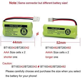 img 1 attached to 🔋 Geilienergy BT183342 BT283342 BT166342 BT266342 BT162342 BT262342 Battery Pack of 3 - Compatible with CS6114 CS6419 CS6719 AT&amp;T EL52300 CL80112 CS6719-2 Cordless Handsets