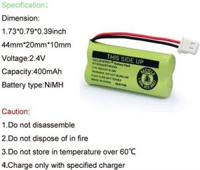 img 3 attached to 🔋 Geilienergy BT183342 BT283342 BT166342 BT266342 BT162342 BT262342 Battery Pack of 3 - Compatible with CS6114 CS6419 CS6719 AT&amp;T EL52300 CL80112 CS6719-2 Cordless Handsets