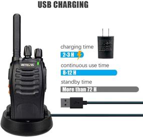 img 1 attached to 📻 Retevis H-777 Walkie Talkies Long Range Hand Free Handheld Rechargeable Two Way Radio for Adults - Business 2 Way Radios with USB Charger (Pack of 6)