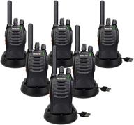 📻 retevis h-777 walkie talkies long range hand free handheld rechargeable two way radio for adults - business 2 way radios with usb charger (pack of 6) logo