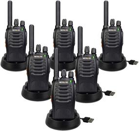 img 4 attached to 📻 Retevis H-777 Walkie Talkies Long Range Hand Free Handheld Rechargeable Two Way Radio for Adults - Business 2 Way Radios with USB Charger (Pack of 6)